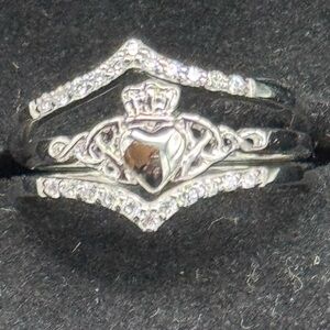 Sterling Silver Claddaugh Ring Set
